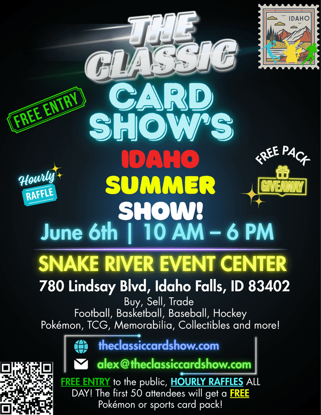 The Classic Card Show - Idaho Summer Show Event Flyer